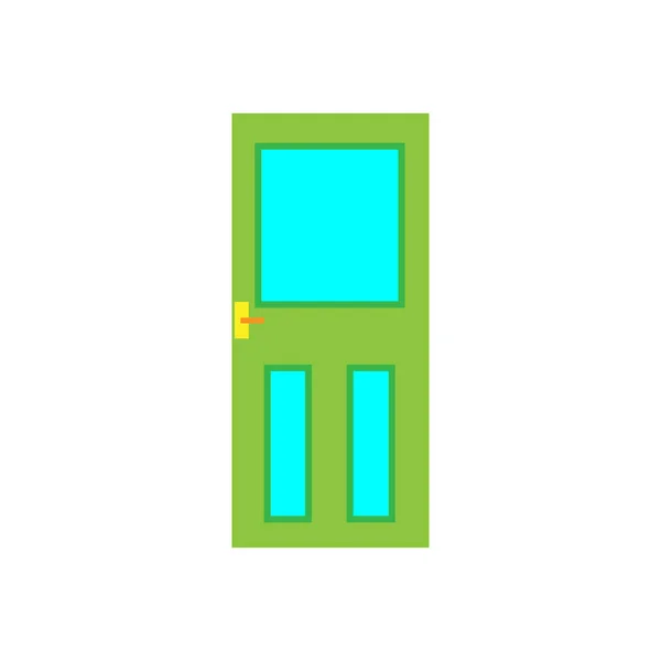 门安全符号房子样式矢量。进入家庭特写整数 — 图库矢量图片