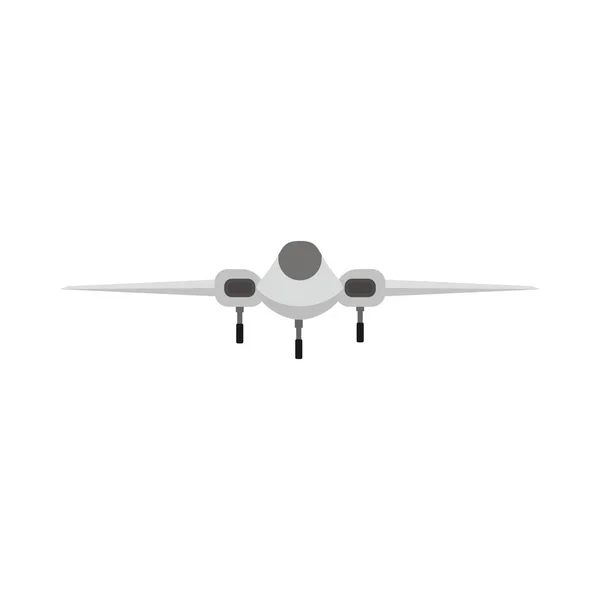 Jet chasseur illustration transport avion de guerre moteur. Guerre mili — Image vectorielle