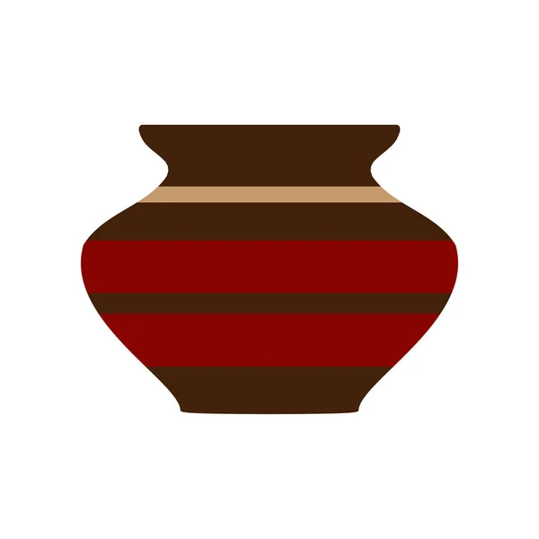Amphora 플랫 벡터 전통적인 고전적인 박물관 그릇 꽃병입니다. Ancien — 스톡 벡터