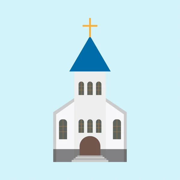 Ιερός Ναός αρχιτεκτονικής ορόσημο Χριστιανισμό πύργο. Απλό VIN — Διανυσματικό Αρχείο