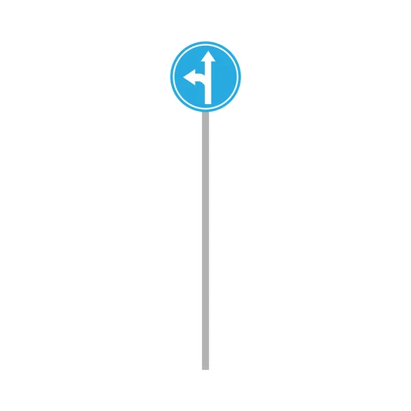 Το αστικό σήμα του μπλε κύκλου οδικών μεταφορών. Επίπεδη Οδός διανύσματος — Διανυσματικό Αρχείο