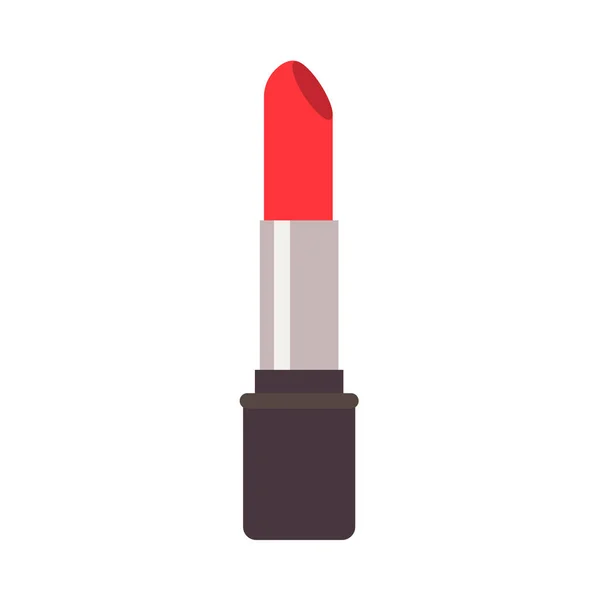 Lipstick red women luxury makeup cosmetics skin care vector icon — Stock Vector