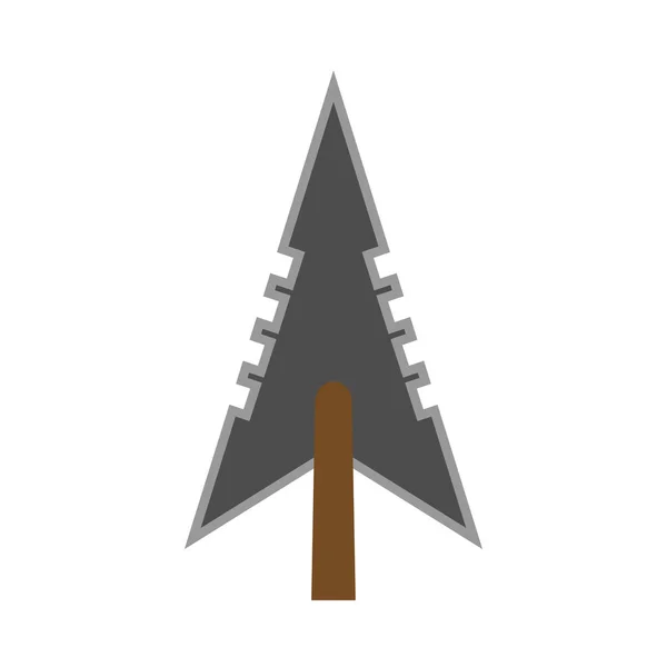 Arowhead лук плоской векторной формы элемент стрельбы из лука. Племенное оружие — стоковый вектор