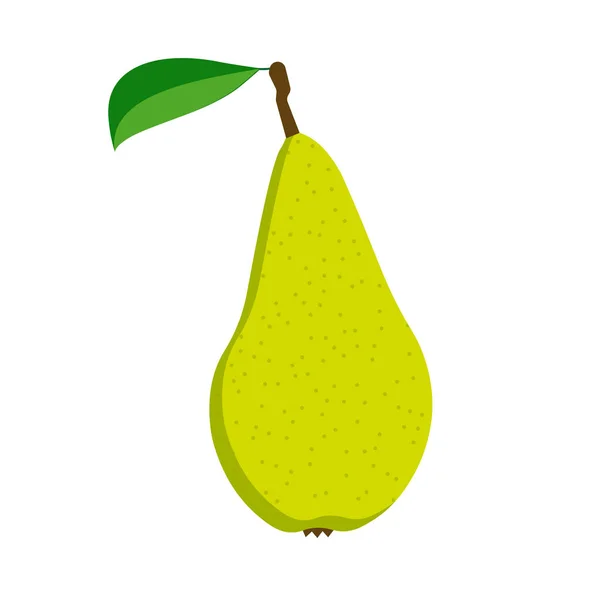 Päron frukt söt färg trädgård jordbruk underteckna vektor. Mat orga — Stock vektor
