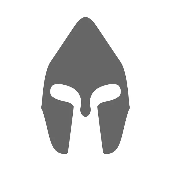 Casque militaire guerrier armure symbole signe noir équipement. Histo — Image vectorielle