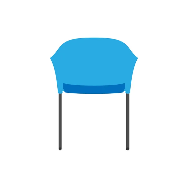 의자 전면보기 홈 편안한 스타일의 인테리어 벡터 아이콘입니다. Ro — 스톡 벡터