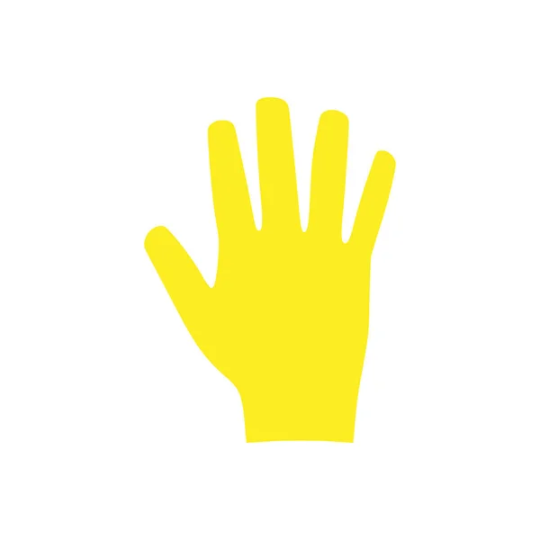 Work gloves yellow professional care service housework vector ic — ストックベクタ