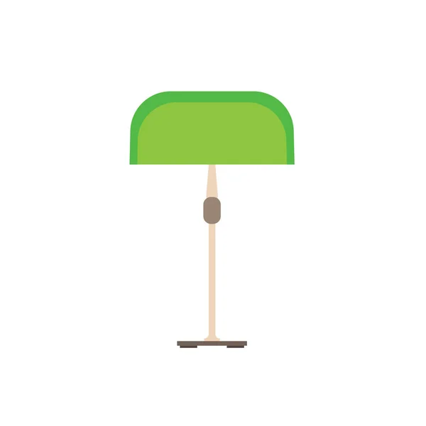 Moderna lampada verde elettrica icona vettoriale di design notturno. Tecnologia — Vettoriale Stock