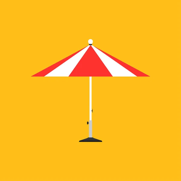 Ikona lato natura parasol plaża słońce wektor wybrzeże wypoczynek znak. — Wektor stockowy