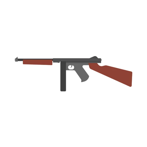 Rifle munición vista lateral icono del vector. Diseño de símbolo de metal obj — Vector de stock
