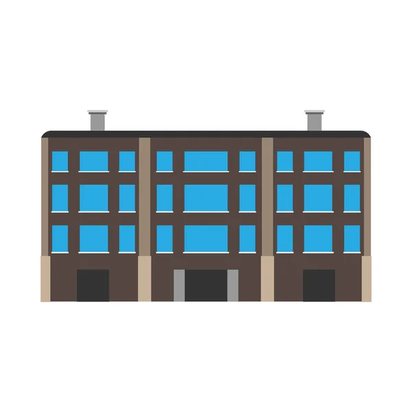 Εμπορικό κτίριο επιχειρηματικό γραφείο αστικό τοπίο δομή πόλη — Διανυσματικό Αρχείο