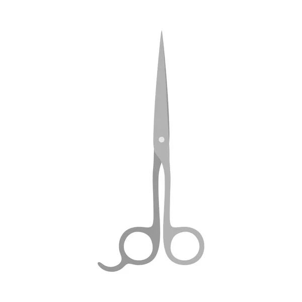 理发师关闭剪刀发型工具护理矢量图标。刀片沙 — 图库矢量图片