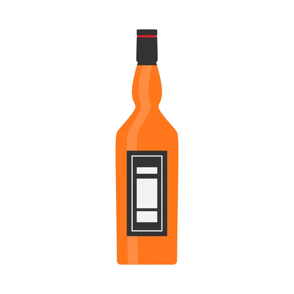 Scotch fles restaurant partij teken vector pictogram. Luxury pub Alco — Stockvector