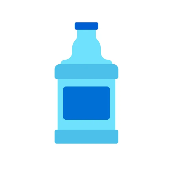Flagon blue pottery liquid beverage vector icon. Water  bottle l — Stock Vector