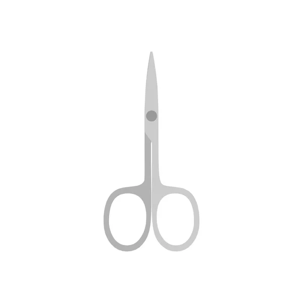 Biały higiena ikona na białym tle nożyczki sprzęt wektor — Wektor stockowy