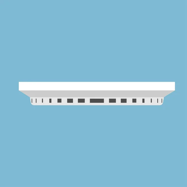 Smoke alarm isolated white vector icon. Design fire technology s — Stock Vector