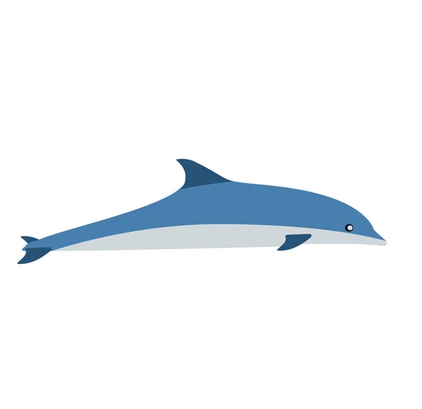 Σύμβολο του διανυσματικού γραφικού συμβόλου με μπλε θηλαστικό. Ζωική θάλασσα — Διανυσματικό Αρχείο