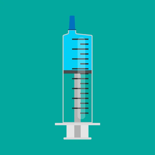 Outil de seringue médicale instrument signe de maladie. Vaccin injectable — Image vectorielle