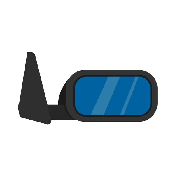 Carro espelho vista lateral vetor ícone. Transporte design preto pa — Vetor de Stock