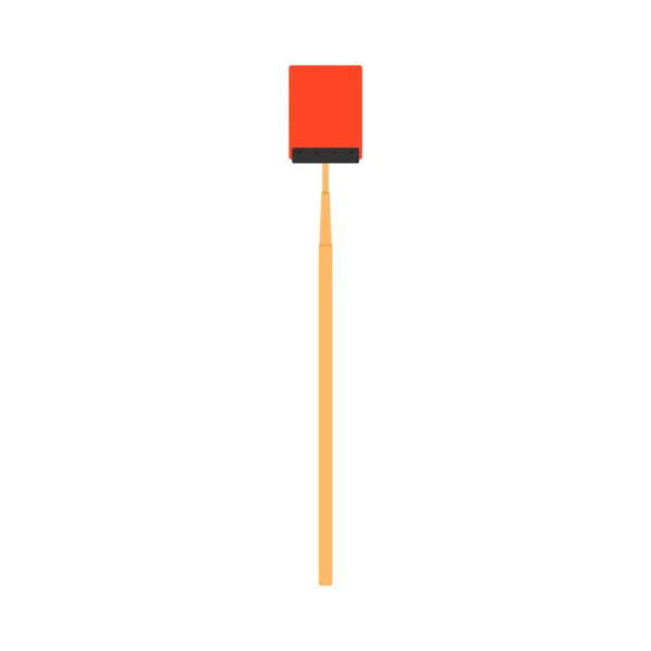 Icône de moustique de lutte de moustique rouge de lutte de moustique de swatter de mouche. Plasti — Image vectorielle