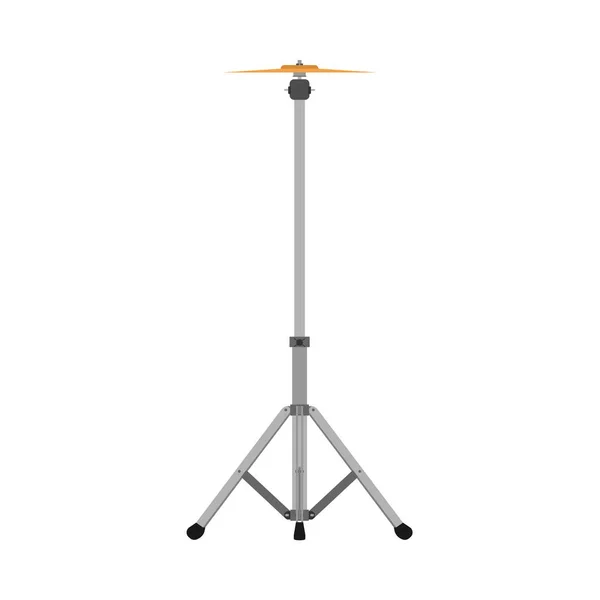 Cymbale stand son musical plat icône tambour bande kit vecteur icône . — Image vectorielle