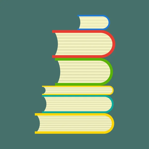 Buch Studie Vektor Bibliothek Lesen Bildung. Ikone der Literatur — Stockvektor