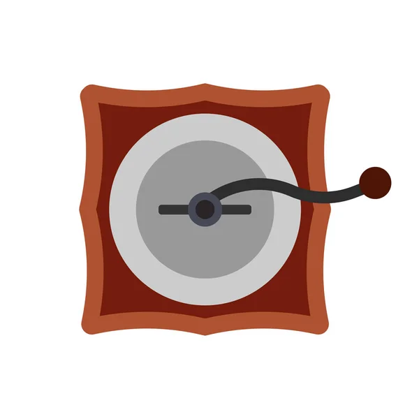 Coffee grinder top view beverage caffeine aroma vector icon. Woo — Stock Vector