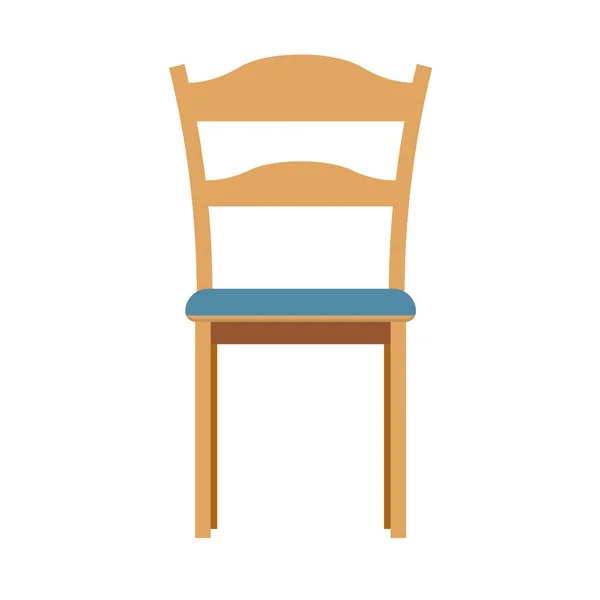 椅子前视图插图家具矢量隔离图标。在 — 图库矢量图片