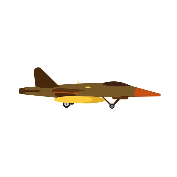 Ataque avión militar vector avión de aviación aérea. Avión de guerra militar — Vector de stock
