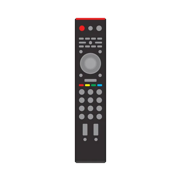 Remote control black TV equipment device communication sign medi — Stock Vector