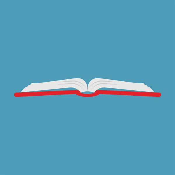 Kitap açık vektör kütüphane okuma eğitimi. Edebiyat simgesi isol