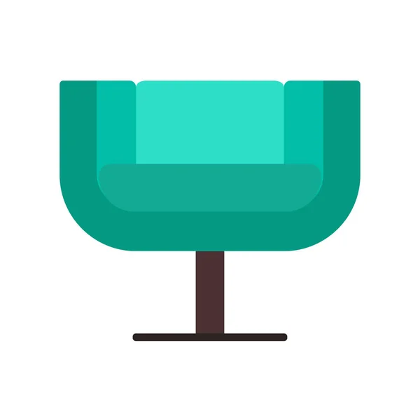 Armchair front view furniture vector icon illustration isolated. — Stock Vector