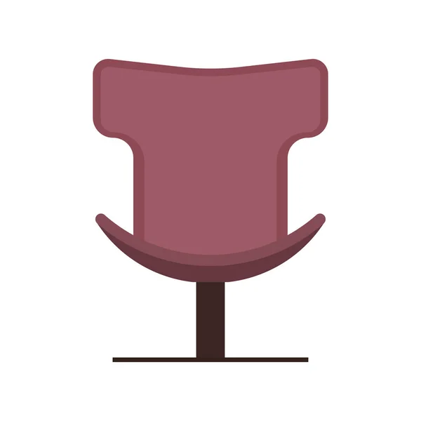 Chaise de bureau Boss vecteur icône plate vue de face. Détente confortable — Image vectorielle