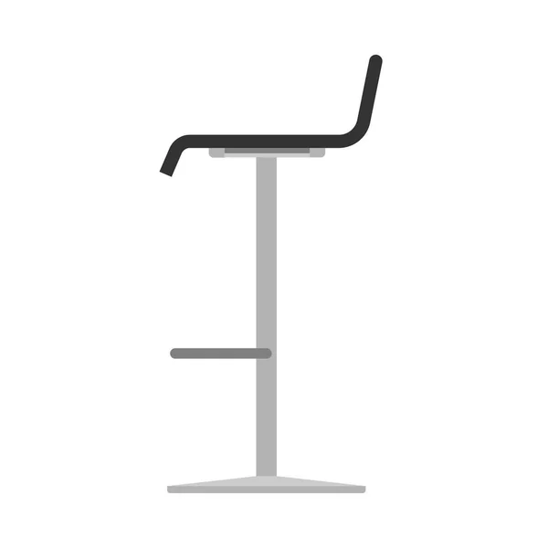 Chaise de bar icône vectorielle meuble illustration siège. Tabouret haut en — Image vectorielle