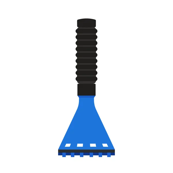 Eiskratzer Schneeräumung Auto Vektor Symbol blau. Illustration equi — Stockvektor