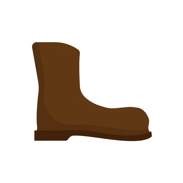 Diseño de botas de trabajo zapatos de cuero icono de vector de arte. Seguridad de montaña — Vector de stock