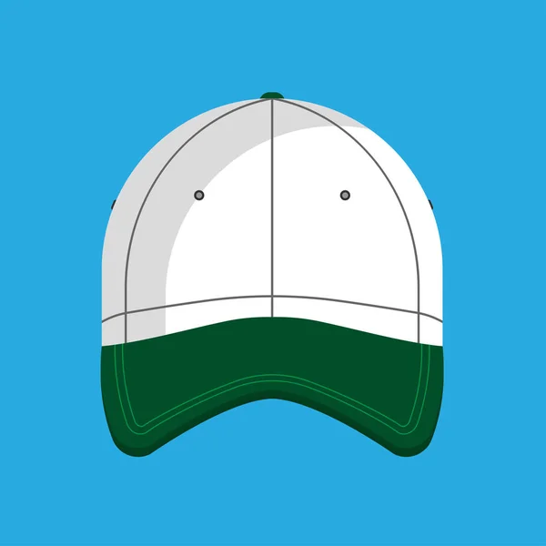 Gorra de béisbol vector plano icono sombrero aislado ropa. Accesorio f — Archivo Imágenes Vectoriales