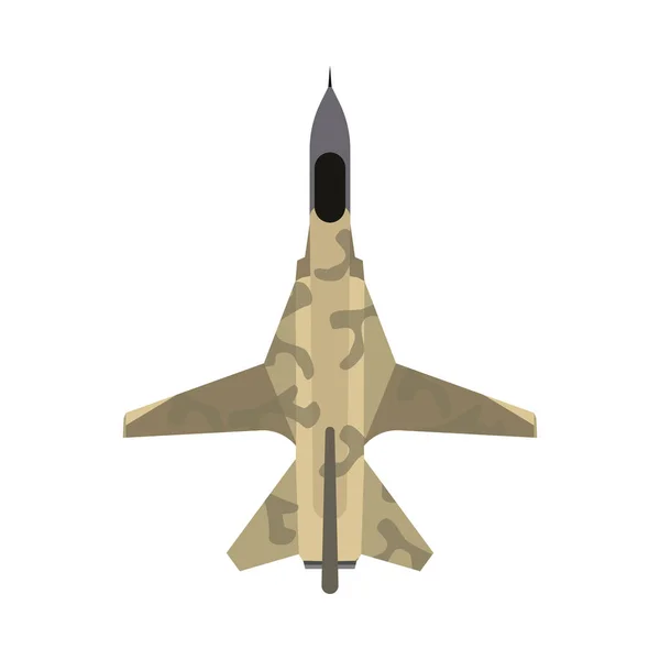 Ataque avión vista superior icono de vector verde. Tran de vuelo de aviación — Vector de stock