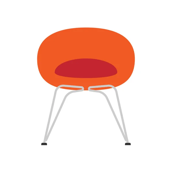 Stuhl Restaurant Frontansicht Vektor Symbol Illustration. Designpelz — Stockvektor