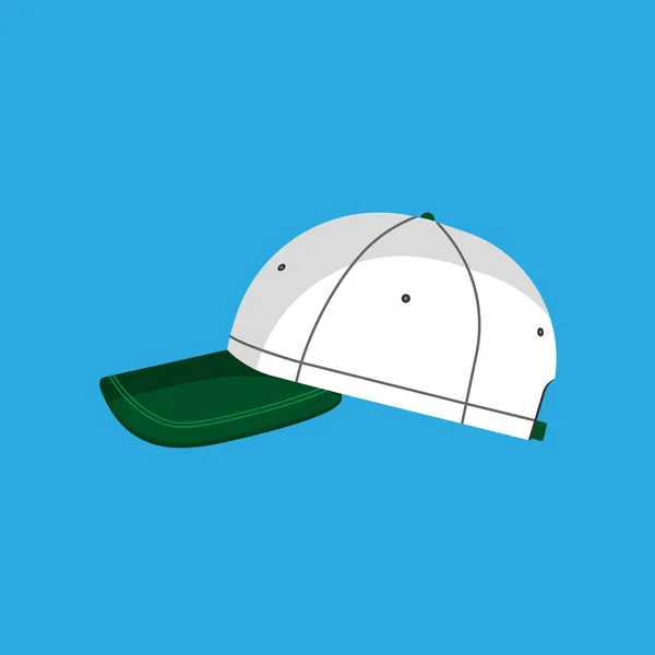 Бейсбольний шапка вектор плоский капелюх ізольований одяг. Аксесуари s — стоковий вектор