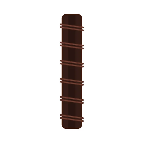 Candy bar chocolate top view tasty delicious vector icon. Cookie — 图库矢量图片