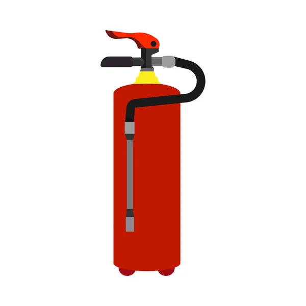 A pressão vermelha da ferramenta da segurança do extintor de fogo protege inflamável dentro —  Vetores de Stock