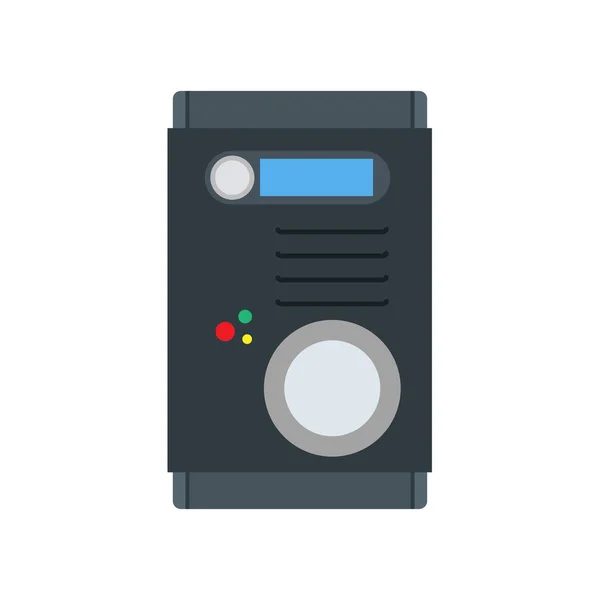 Sistema de intercomunicación botón de diseño campana icono del vector del dispositivo. Vigilancia — Vector de stock