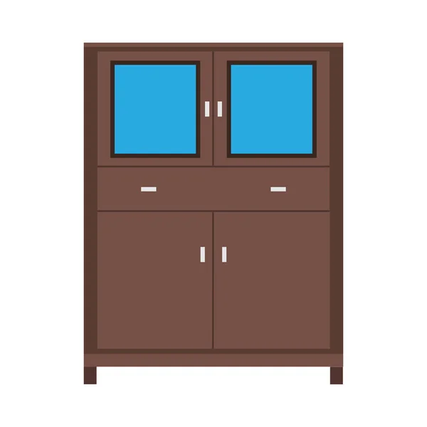 Armario armario vector icono muebles ropa interior estante relleno — Vector de stock