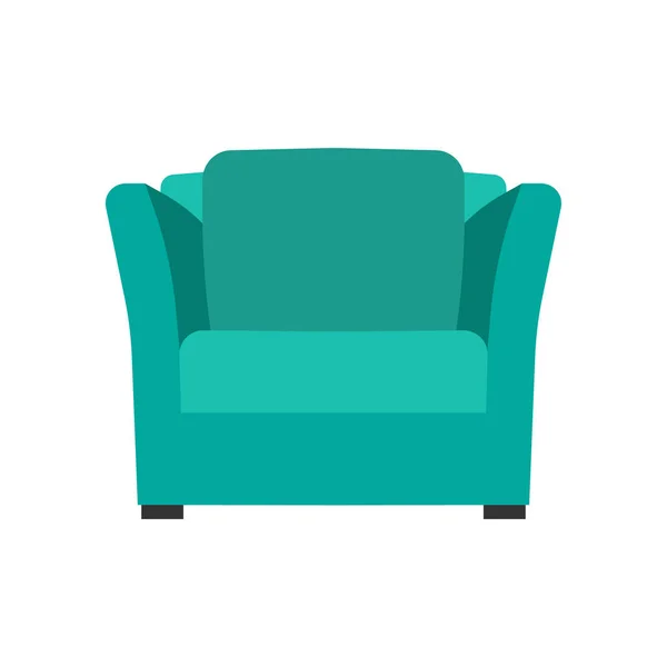 Boss office chair vector flat icon view. Удобный отдых — стоковый вектор