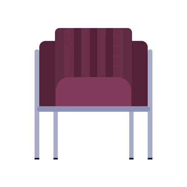 Fauteuil vue de face meubles vectoriel icône illustration isolé . — Image vectorielle