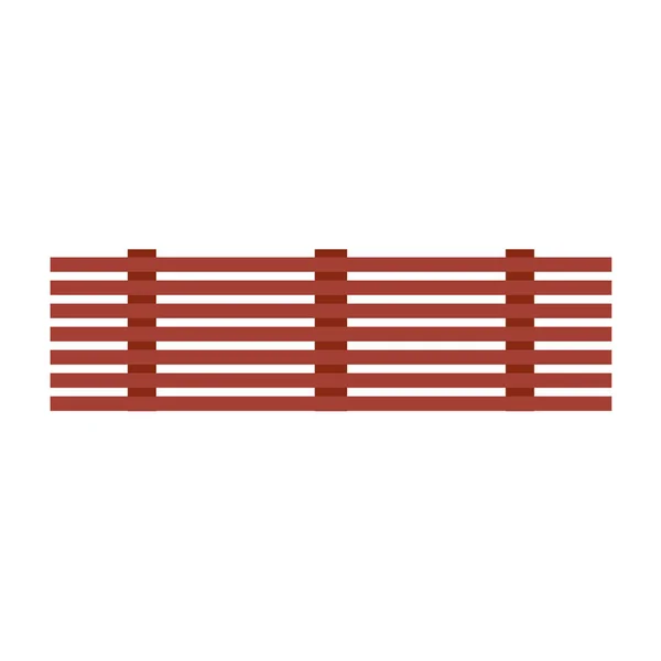 Plank vector icono madera tablero madera. Panel retro de dibujos animados marrón h — Vector de stock