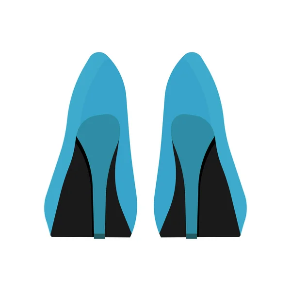 女性はバックビューベクトルアイコンを靴。ファッション女性の美しさのブーツの情報 — ストックベクタ