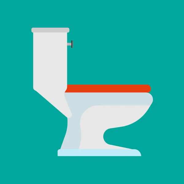WC oldalnézetből vektoros ikon fürdőszoba illusztráció. Személy WC-ro — Stock Vector