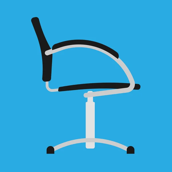 사무실 의자 측면보기 벡터 아이콘 fruniture. 좌석 사업 — 스톡 벡터